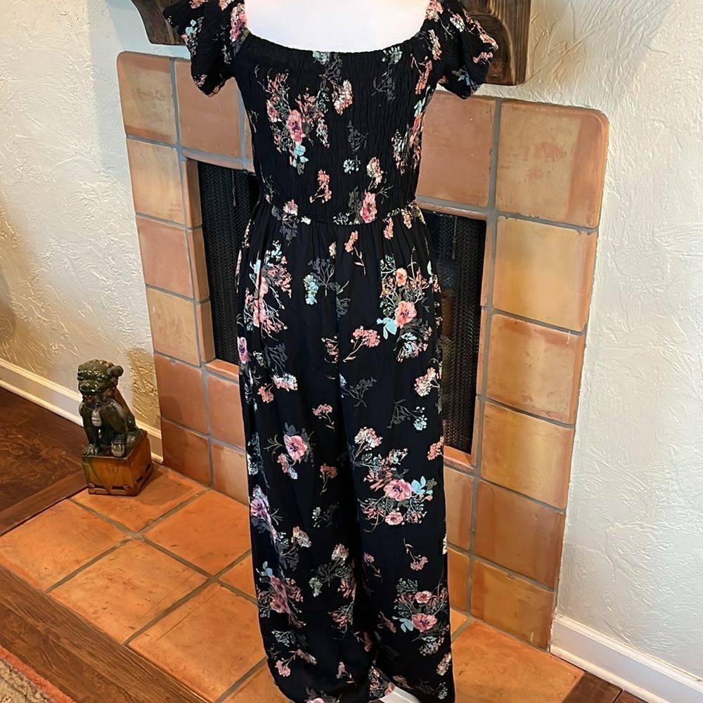 Band of Gypsies, Size M, Black Floral Jumpsuit! - Picture 7 of 9